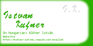 istvan kufner business card